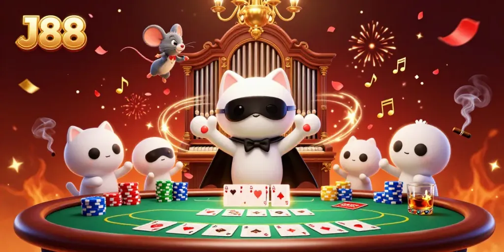 Enjoy J88 gaming excitement with dramatic casino action and vibrant characters.