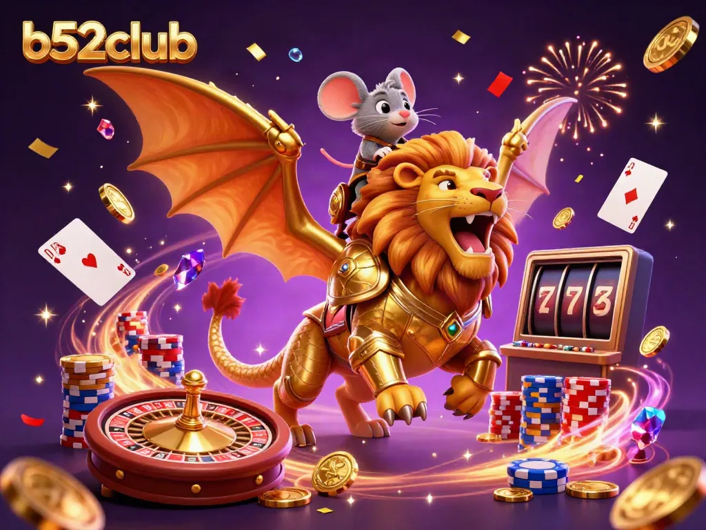 Experience thrilling gameplay at b52club with stunning visuals and winning opportunities in this vibrant casino scene.