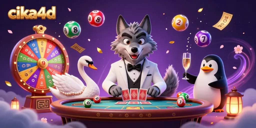 Experience thrilling casino fun with cika4d and its enticing games in a vibrant 3D illustration.
