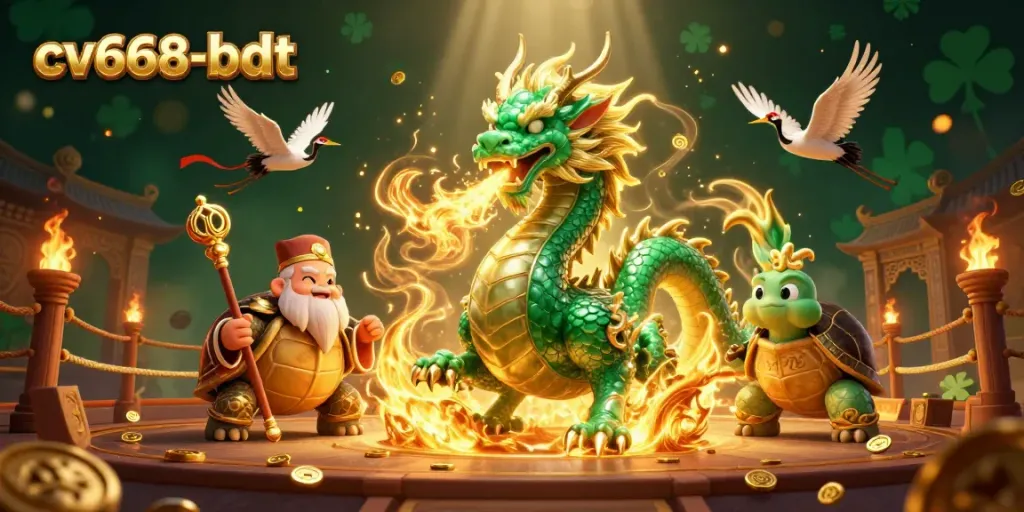 Experience the dynamic energy of cv666-bdt with dragons, lucky symbols, and a rich casino atmosphere.