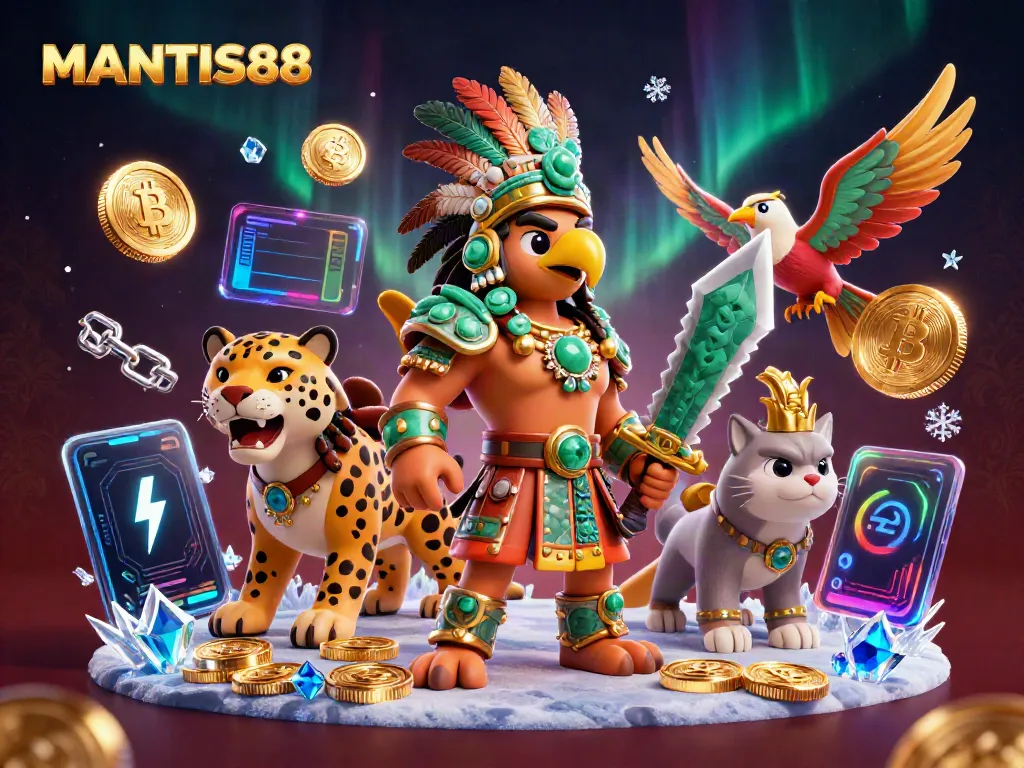 Join the excitement at MANTIS88, where an Aztec warrior and jaguar team up amidst thrilling gaming elements.