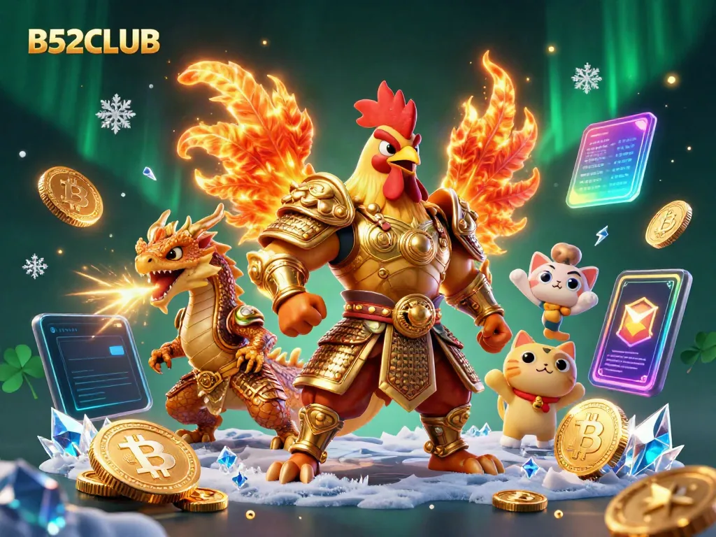 Experience B52CLUB’s thrilling adventure with dynamic characters and crypto elements in an exciting casino atmosphere.