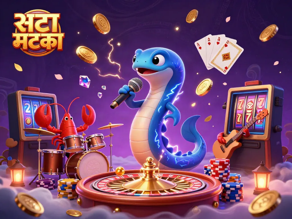 सट्टा मटका के वातावरण में रंगीन मोती और सोने के सिक्के उड़ाते हुए जुआ खेलने का दृश्य