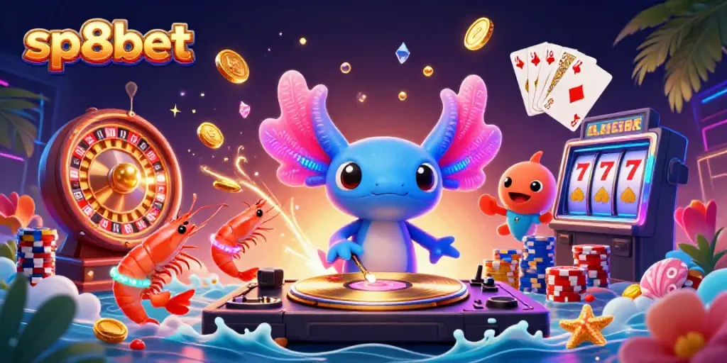 Experience the excitement of gaming with sp8bet's vibrant underwater casino scene.