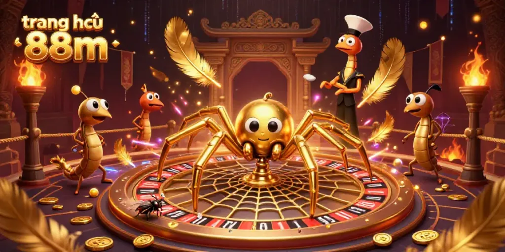 Experience excitement on trang chủ 88m with a unique casino-themed 3D illustration.