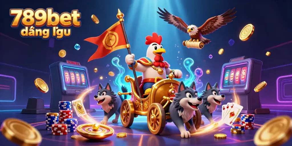 Engage in thrilling gameplay with 789bet đăng nhập at the center of a glamorous 3D casino scene.